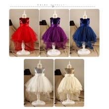 OEM High quality Red baby girl Tulle Puffy wedding dress net frock designs for kids wear Beads party dress Many colors